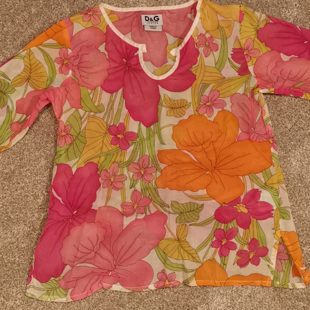 Dolce & Gobana - Girls Floral Blouse - Size 5